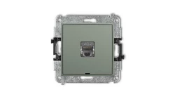 ICON Mechanizm gniazda komputerowego pojedynczego 1xRJ45, kat. 6, ekranowany, 8-stykowy, bez pola opisowego szałwiowy 61IGKBO-5