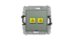 ICON Mechanizm gniazda światłowodowego/optycznego podwójnego, bez pola opisowego szałwiowy 61IGOPBO-2