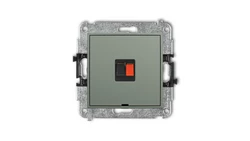 ICON Mechanizm gniazda głośnikowego pojedynczego, bez pola opisowego szałwiowy 61IGGBO-1