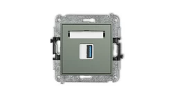 ICON Mechamizm gniazda pojedynczego USB A-A 3.0 szałwiowy 61IGUSB-5