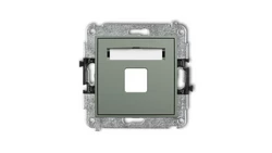 ICON Mechanizm gniazda multimedialnego pojednczego bez modułu (standard Keystone) szałwiowy 61IGM-1P