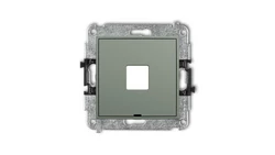 ICON Mechanizm gniazda multimedialnego pojedynczego bez modułu, bez pola opisowego (standard Keystone) szałwiowy 61IGMBO-1P