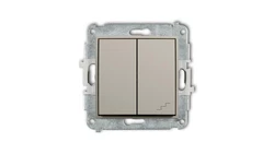 MINI Mechanizm łącznika jednobiegunowego ze schodowym (wspólne zasilanie) taupe 60MWP-10.1