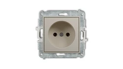 MINI Mechanizm gniazda pojedynczego bez uziemienia 2P (bez przesłon torów prądowych) taupe 60MGP-1