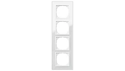 VESTRA ramka czterokrotna szkło IP20 biały 3874-62