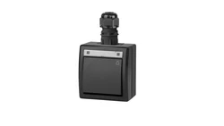 AQUANT 2K łącznik natynkowy zwierny dzwonek IP65 antracytowy 5005-67