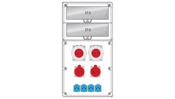 Rozdzielnica R-BOX 740 34S:2x63/5,2x32/5,4x250V,IP44 B.18.740-1