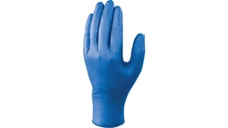 RĘKAWICE JEDNORAZOWE Z NITRYLU, NIEPUDROWANE, OPAKOWANIE 100, NIEBIESKIE, ROZMIAR 7/8, V1420B10007