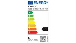 Żarówka LED XLED G45E27 4,5W-NW-M 29631