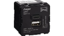 gallery Ładowarka USB A+C 3A mechanizm 2M WXF113