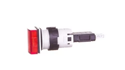 Kompletny wskaźnik świetlny, Czerwony, LED, Kwadratowy, 12...24 V AC/DC, 16 mm, Plastik Harmony XB6 XB6CV4BB