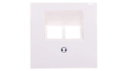 Płytka centralna mechanizmu gniazda RJ45, podwójna, biały polarny Merten, System M MTN296119