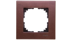 Ramka pojedyncza, orzech drewno, Merten, M-Elegance MTN4051-3473