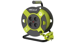 Przedłużacz bębnowy 4-gniazdowy H05VV-F 3G1.5, 40m lemonkowo-czarny / 24627