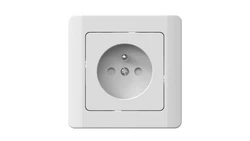 Gniazdo podtynkowe z uziemieniem, Silva, białe / 46136