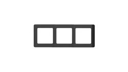 Ramka potrójna, Silva, czarna / 46429