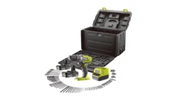 Zestaw Ryobi Wiertarko-wkrętarka akumulatorowa 18V 2x2.0Ah + akcesoria i pudełko do przechowywania