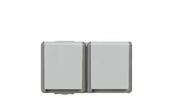 Siemens Gniazdo wtykowe podwójne natynkowe kolor szary, 16A, IP44, 5UB4722