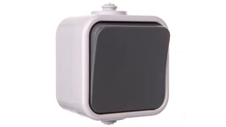 DELFINA Łącznik hermetyczny pojedynczy IP44 szary ŁNH-1D/30