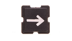 Wkładka przycisku 16mm płaska czarna z symbolem KIERUNKI RUCHU kwadrat 32TQ18 088125