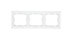 VALENA Ramka potrójna pozioma srebro 770493