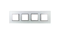 DANTE Ramka poczwórna szkło PERL GLASS 4504184