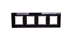 DANTE Ramka poczwórna szkło BLACK GLASS 4509184