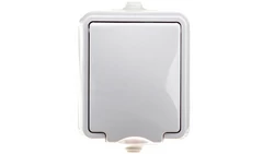 HYDRO Gniazdo hermetyczne pojedyncze z/u IP44 z klapką białe 120432