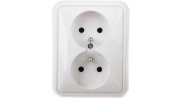 COSMO Gniazdo podwójne z/u białe 300436