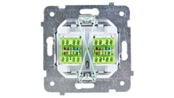 KARO Gniazdo komputerowe podwójne RJ45 kat.5e MMC czekoladowy metalik GPK-2S/K/m/40