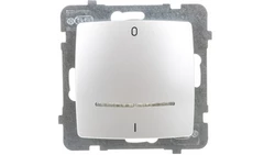 KARO Łącznik podwójny z podświetleniem srebrny perłowy ŁP-11SS/m/43