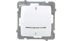 KARO Łącznik podwójny z podświetleniem biały ŁP-11SS/m/00