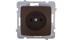 KARO Gniazdo pojedyncze b/u czekoladowy metalik GP-1S/m/40