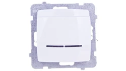 KARO Łącznik hotelowy z podświetleniem biały ŁP-15SS/m/00