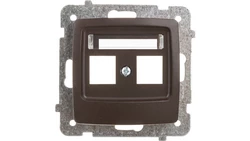 KARO Obudowa gniazda komputerowego podwójnego czekoladowy metalik GPK-2S/p/40