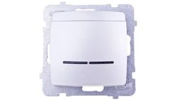 KARO Łącznik hotelowy z podświetleniem srebrny perłowy ŁP-15SS/m/43