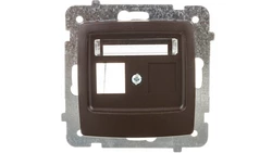 KARO Obudowa gniazda komputerowego pojedynczego czekoladowy metalik GPK-1S/p/40