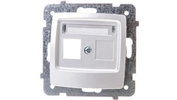 KARO Obudowa gniazda komputerowego pojedynczego srebrny perłowy GPK-1S/p/43