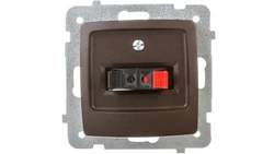 KARO Gniazdo głośnikowe pojedyncze czekoladowy metalik GG-1S/m/40