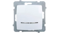 KARO Gniazdo pojedyncze z/u Schuko białe GP-1SS/m/00