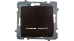 KARO Łącznik świecznikowy z podświetleniem czekoladowy metalik ŁP-2SS/m/40