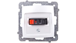 KARO Gniazdo głośnikowe pojedyncze srebrny perłowy GG-1S/m/43