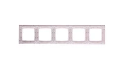KARO Ramka pięciokrotna do łączników IP44 ecru perłowy RH-5S/42