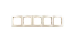 KARO Ramka pięciokrotna ecru perłowy R-5S/42