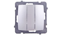 KARO Łącznik potrójny srebrny perłowy ŁP-13S/m/43