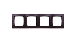 KARO Ramka poczwórna do łączników IP44 czekoladowy metalik RH-4S/40