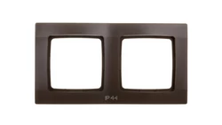 KARO Ramka podwójna do łączników IP44 czekoladowy metalik RH-2S/40