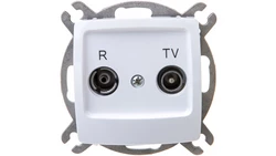 KARO Gniazdo antenowe RTV końcowe 2,5-3dB białe GPA-SK/m/00