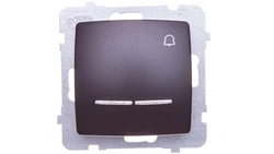 KARO Przycisk /dzwonek/ z podświetleniem czekoladowy metalik ŁP-6SS/m/40