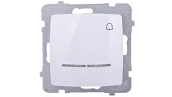 KARO Przycisk /dzwonek/ z podświetleniem biały ŁP-6SS/m/00